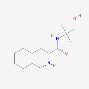 N-(1-hydroxy-2-methylpropan-2-yl)-1,2,3,4,4a,5,6,7,8,8a-decahydroisoquinoline-3-carboxamide