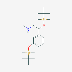 molecular formula C21H41NO2Si2 B15124978 (R)-O,O-Bis(tert-butyldimethlsilyl)phenylephrine 