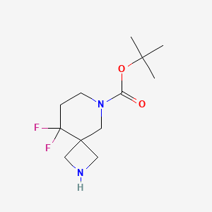 molecular formula C12H20F2N2O2 B15125006 tert-Butyl 9,9-difluoro-2,6-diazaspiro[3.5]nonane-6-carboxylate 