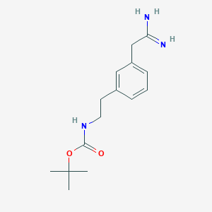 molecular formula C15H23N3O2 B1512501 Tert-butyl 3-(2-amino-2-iminoethyl)phenethylcarbamate 