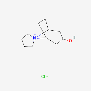 spiro[8-azoniabicyclo[3.2.1]octane-8,1'-azolidin-1-ium]-3-ol;chloride