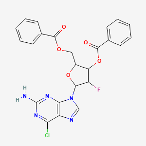 2-Amino-6-chloropurine-9-beta-D-(2'-deoxy-3',5'-di-O-benzoyl-2'-fluoro)arabinoriboside