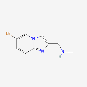 molecular formula C9H10BrN3 B1512505 (6-Bromo-imidazo[1,2-A]pyridin-2-ylmethyl)-methyl-amine 