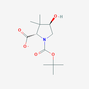 1,2-Pyrrolidinedicarboxylic acid, 4-hydroxy-3,3-dimethyl-, 1-(1,1-dimethylethyl) ester, (2S,4R)-