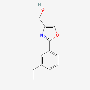 molecular formula C12H13NO2 B1512516 [2-(3-Ethyl-phenyl)-oxazol-4-YL]-methanol 