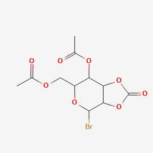 (7-acetyloxy-4-bromo-2-oxo-4,6,7,7a-tetrahydro-3aH-[1,3]dioxolo[4,5-c]pyran-6-yl)methyl acetate