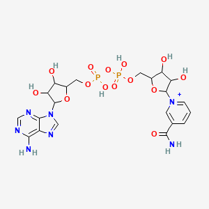 [[5-(6-Aminopurin-9-yl)-3,4-dihydroxyoxolan-2-yl]methoxy-hydroxyphosphoryl] [5-(3-carbamoylpyridin-1-ium-1-yl)-3,4-dihydroxyoxolan-2-yl]methyl hydrogen phosphate