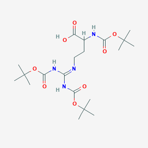 (R)-2-((tert-Butoxycarbonyl)amino)-4-((2,2,10,10-tetramethyl-4,8-dioxo-3,9-dioxa-5,7-diazaundecan-6-ylidene)amino)butanoic acid