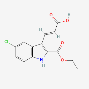 molecular formula C14H12ClNO4 B1512523 Ethyl 3-(2-carboxy-vinyl)-5-chloro-1H-indole-2-carboxylate CAS No. 885273-63-2