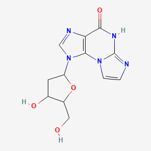 1-[4-hydroxy-5-(hydroxymethyl)oxolan-2-yl]-5H-imidazo[2,1-b]purin-4-one