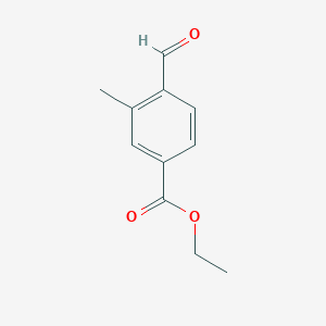 molecular formula C11H12O3 B15125317 Ethyl 4-formyl-3-methylbenzoate 