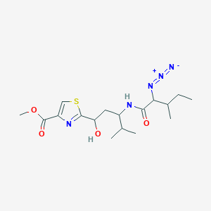 molecular formula C17H27N5O4S B15125337 2-[(1R,3R)-3-[[(2S,3S)-2-Azido-3-methyl-1-oxopentyl]amino]-1-hydroxy-4-methylpentyl]-4-thiazolecarboxylic Acid Methyl Ester 