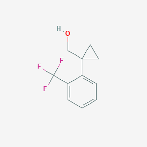 molecular formula C11H11F3O B1512539 [1-(2-Trifluoromethyl-phenyl)-cyclopropyl]-methanol 