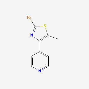 molecular formula C9H7BrN2S B1512560 4-(2-Bromo-5-methyl-thiazol-4-YL)-pyridine 
