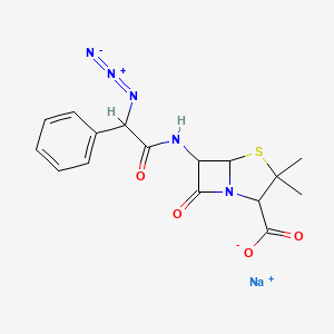 Sodium [2S-[2alpha,5alpha,6beta(S*)]]-6-(azidophenylacetamido)-3,3-dimethyl-7-oxo-4-thia-1-azabicyclo[3.2.0]heptane-2-carboxylate