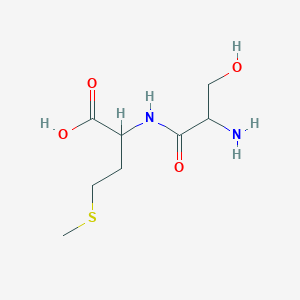 molecular formula C8H16N2O4S B15125861 2-[(2-Amino-3-hydroxypropanoyl)amino]-4-methylsulfanylbutanoic acid 