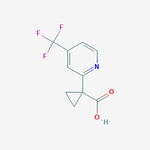 molecular formula C10H8F3NO2 B1512587 1-(4-(Trifluoromethyl)pyridin-2-YL)cyclopropanecarboxylic acid 