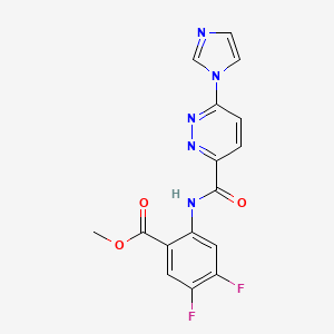 Methyl 2-(6-(1H-imidazol-1-yl)pyridazine-3-carboxamido)-4,5-difluorobenzoate