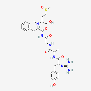 2-(diaminomethylideneamino)-N-[1-[[2-[[2-[(1-hydroxy-4-methylsulfinylbutan-2-yl)-methylamino]-3-phenylpropanoyl]amino]-2-oxoethyl]amino]-1-oxopropan-2-yl]-3-(4-hydroxyphenyl)propanamide