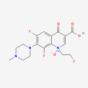 3-Quinolinecarboxylic acid, 6,8-difluoro-1-(2-fluoroethyl)-1,4-dihydro-7-(4-methyl-1-piperazinyl)-4-oxo-, N-oxide