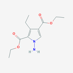 molecular formula C12H18N2O4 B1512591 Diethyl 1-amino-3-ethyl-1H-pyrrole-2,4-dicarboxylate 