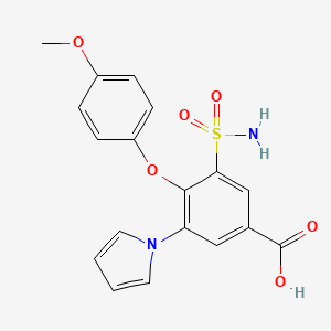 4-(4-Methoxyphenoxy)-3-pyrrol-1-yl-5-sulfamoylbenzoic acid