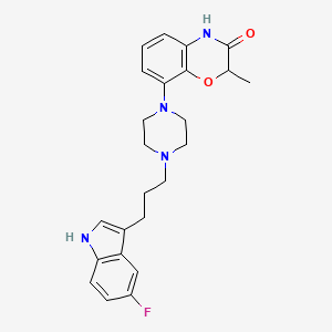 8-[4-[3-(5-fluoro-1H-indol-3-yl)propyl]piperazin-1-yl]-2-methyl-4H-1,4-benzoxazin-3-one