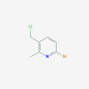 molecular formula C7H7BrClN B1512605 6-Bromo-3-(chloromethyl)-2-methylpyridine 