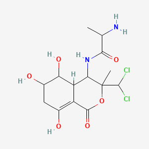 2-amino-N-[3-(dichloromethyl)-5,6,8-trihydroxy-3-methyl-1-oxo-4a,5,6,7-tetrahydro-4H-isochromen-4-yl]propanamide