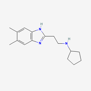 N-(2-(5,6-dimethyl-1H-benzo[d]imidazol-2-yl)ethyl)cyclopentanamine