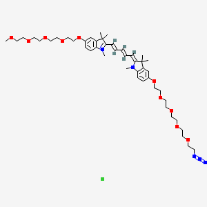 2-[(1E,3E,5Z)-5-[5-[2-[2-[2-[2-(2-azidoethoxy)ethoxy]ethoxy]ethoxy]ethoxy]-1,3,3-trimethylindol-2-ylidene]penta-1,3-dienyl]-5-[2-[2-[2-(2-methoxyethoxy)ethoxy]ethoxy]ethoxy]-1,3,3-trimethylindol-1-ium;chloride