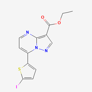 Ethyl 7-(5-iodothiophen-2-yl)pyrazolo[1,5-a]pyrimidine-3-carboxylate