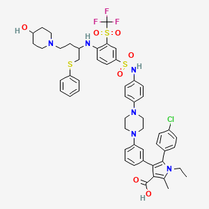 5-(4-Chlorophenyl)-1-ethyl-4-[3-[4-[4-[[4-[[4-(4-hydroxypiperidin-1-yl)-1-phenylsulfanylbutan-2-yl]amino]-3-(trifluoromethylsulfonyl)phenyl]sulfonylamino]phenyl]piperazin-1-yl]phenyl]-2-methylpyrrole-3-carboxylic acid