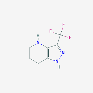 molecular formula C7H8F3N3 B1512620 3-(trifluoromethyl)-4,5,6,7-tetrahydro-1H-pyrazolo[4,3-b]pyridine 