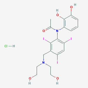 N-(3-((Bis(2-hydroxyethyl)amino)methyl)-2,4,6-triiodophenyl)-N-(2,3-dihydroxyphenyl)acetamide monohydrochloride