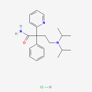 alpha-(2-(Bis(1-methylethyl)amino)ethyl)-alpha-phenyl-2-pyridineacetamide hydrochloride