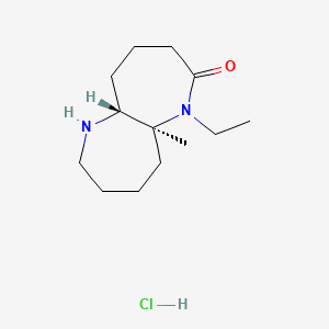 molecular formula C13H25ClN2O B15126306 (5aR,10aS)-1-ethyl-10a-methyldecahydroazepino[3,2-b]azepin-2(1H)-one hydrochloride 