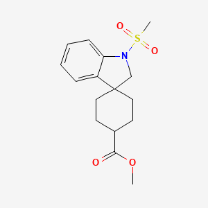 molecular formula C16H21NO4S B1512632 trans-Methyl 1'-(methylsulfonyl)spiro[cyclohexane-1,3'-indoline]-4-carboxylate CAS No. 1148009-65-7