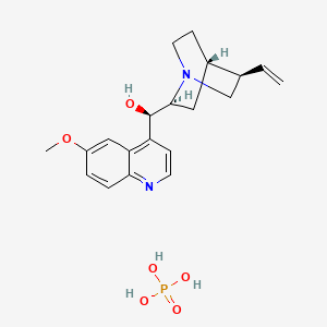 molecular formula C20H27N2O6P B1512635 (R)-[(2S,4S,5R)-5-Ethenyl-1-azabicyclo[2.2.2]octan-2-yl]-(6-methoxyquinolin-4-yl)methanol;phosphoric acid CAS No. 549-60-0