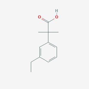 molecular formula C12H16O2 B15126352 2-(3-Ethylphenyl)-2-methylpropanoic acid 