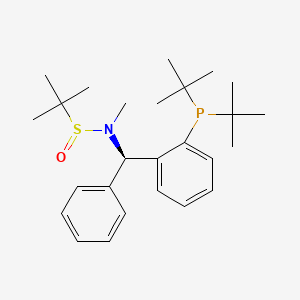 (R)-N-((R)-(2-(Di-tert-butylphosphino)phenyl)(phenyl)methyl)-N,2-dimethylpropane-2-sulfinamide