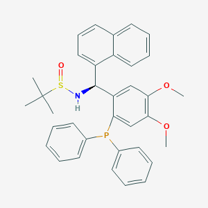 (R)-N-((S)-(2-(Diphenylphosphanyl)-4,5-dimethoxyphenyl)(naphthalen-1-yl)methyl)-2-methylpropane-2-sulfinamide