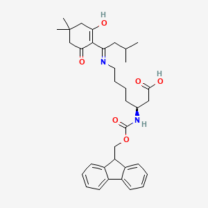 molecular formula C35H44N2O6 B15126407 (S)-3-((((9H-Fluoren-9-yl)methoxy)carbonyl)amino)-7-((1-(4,4-dimethyl-2,6-dioxocyclohexylidene)-3-methylbutyl)amino)heptanoic acid 