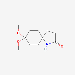 8,8-Dimethoxy-1-azaspiro[4.5]decan-2-one