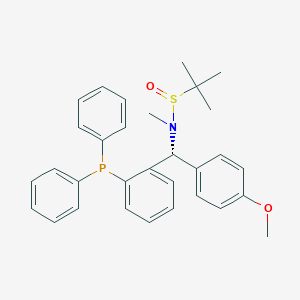 molecular formula C31H34NO2PS B15126440 (R)-N-((R)-(2-(Diphenylphosphanyl)phenyl)(4-methoxyphenyl)methyl)-N,2-dimethylpropane-2-sulfinamide 