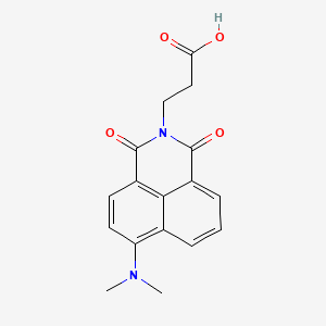 molecular formula C17H16N2O4 B15126451 3-(6-(dimethylamino)-1,3-dioxo-1H-benzo[de]isoquinolin-2(3H)-yl)propanoic acid 