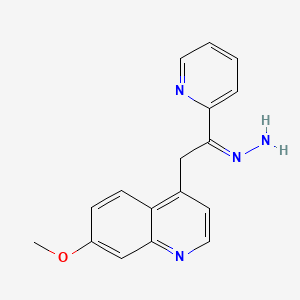 4-(2-Hydrazono-2-(pyridin-2-yl)ethyl)-7-methoxyquinoline