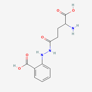 2-[2-(4-Amino-4-carboxybutanoyl)hydrazinyl]benzoic acid