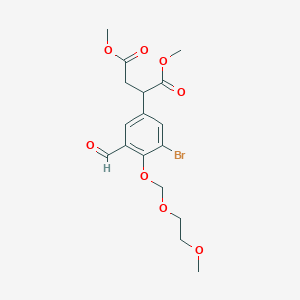 Dimethyl 2-(3-bromo-5-formyl-4-((2-methoxyethoxy)methoxy)phenyl)succinate
