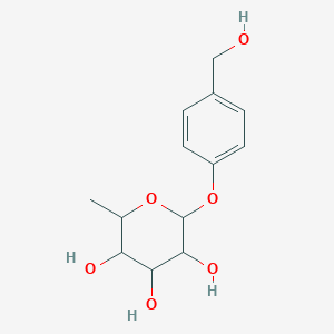 molecular formula C13H18O6 B15126475 2-[4-(Hydroxymethyl)phenoxy]-6-methyloxane-3,4,5-triol 